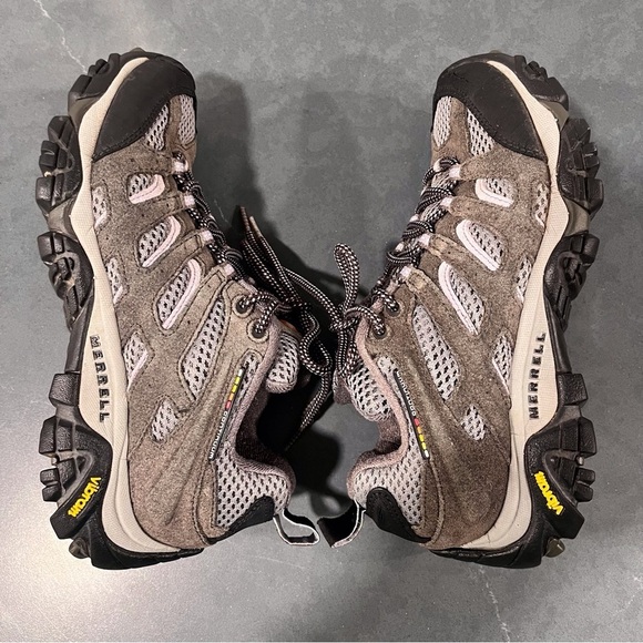 Merrell Moab Ventilator sz 7 gray black waterproof hiking shoes - Picture 5 of 15